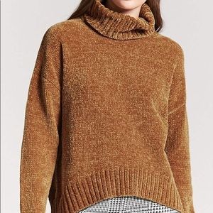 Golden yellow chenille sweater